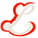 A cursive letter L with a red accent stroke